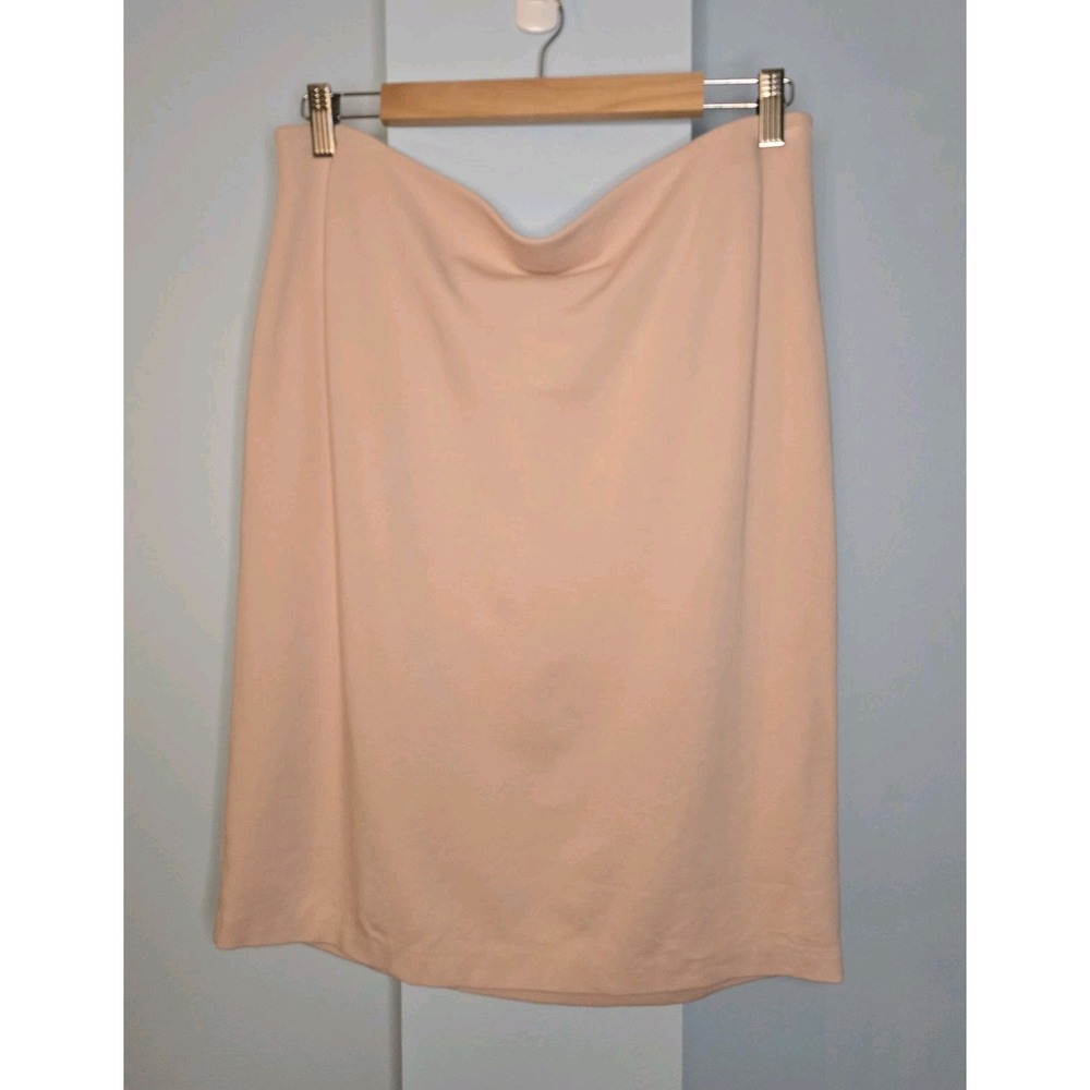 Philosophy Skirt Size 14 Womens Straight Light Pink Zip Elastic‎ Waist Stretch